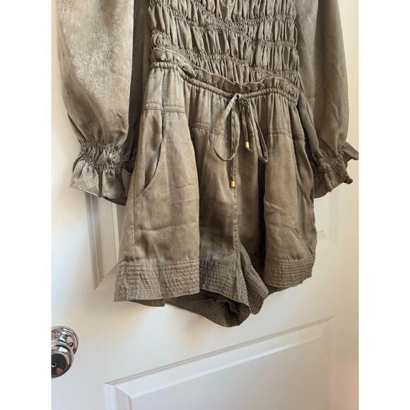 Free People Cassidy Romper Size Small Ruched Casual Nightout - Picture 6 of 7